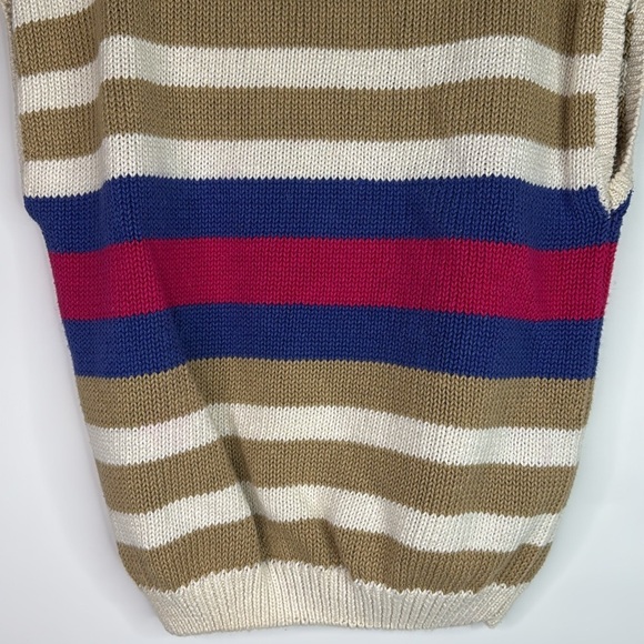 Vintage Russ Sleeveless Striped Sweater Size Large - Picture 6 of 8